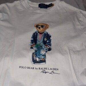 Ralph Lauren White Polo Bear Tee